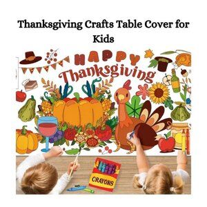 Thanksgiving Giant Coloring Page | Kids' Table Decor (72x30 inches)